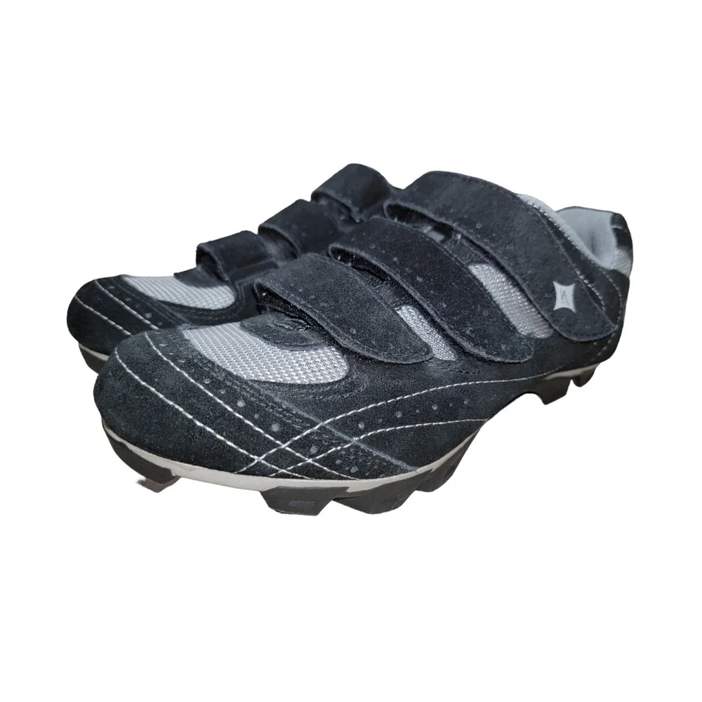 Specialized Women's Riata MTB‎ Cycling Shoes Black/silver Suede US 9/EU 40